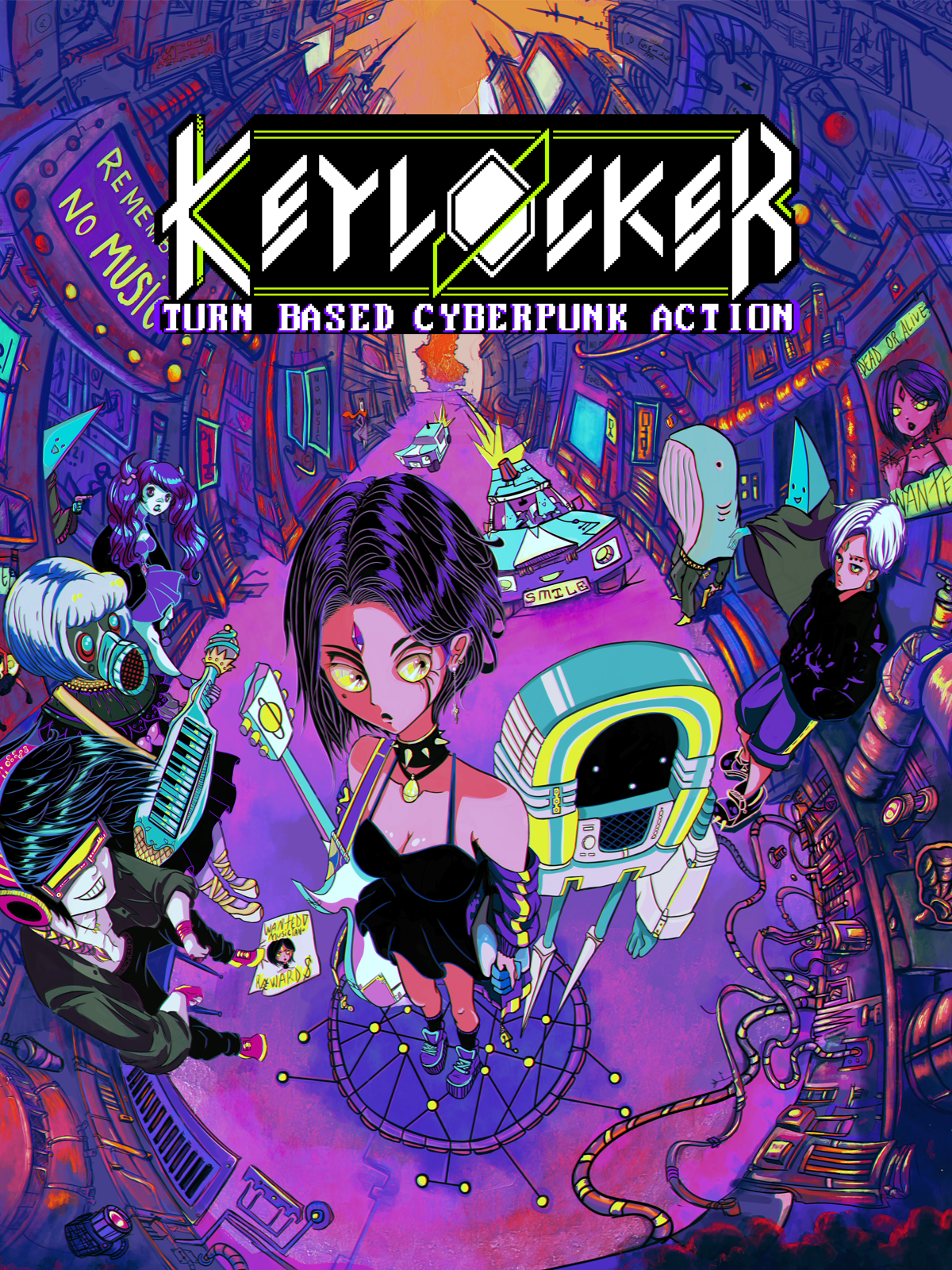 Boxart for Keylocker | Turn Based Cyberpunk Action