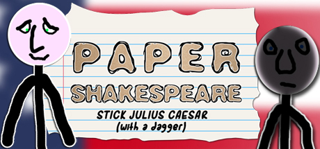 Boxart for Paper Shakespeare: Stick Julius Caesar (with a dagger)