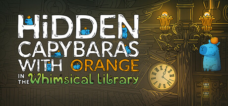 Boxart for Hidden Capybaras with Orange in the Whimsical Library