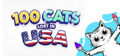 Boxart for 100 Cats Lost In USA Find & Color